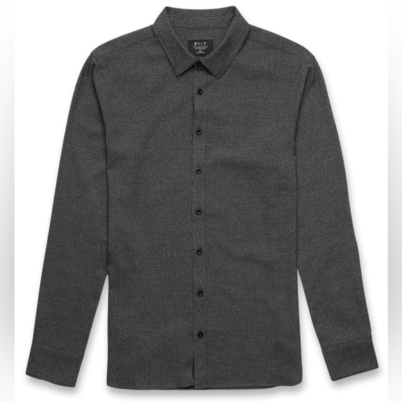 BYLT Basics Other - BYLT Basics Men's Charcoal Vista Long Sleeve Button Down Shirt- Size Large